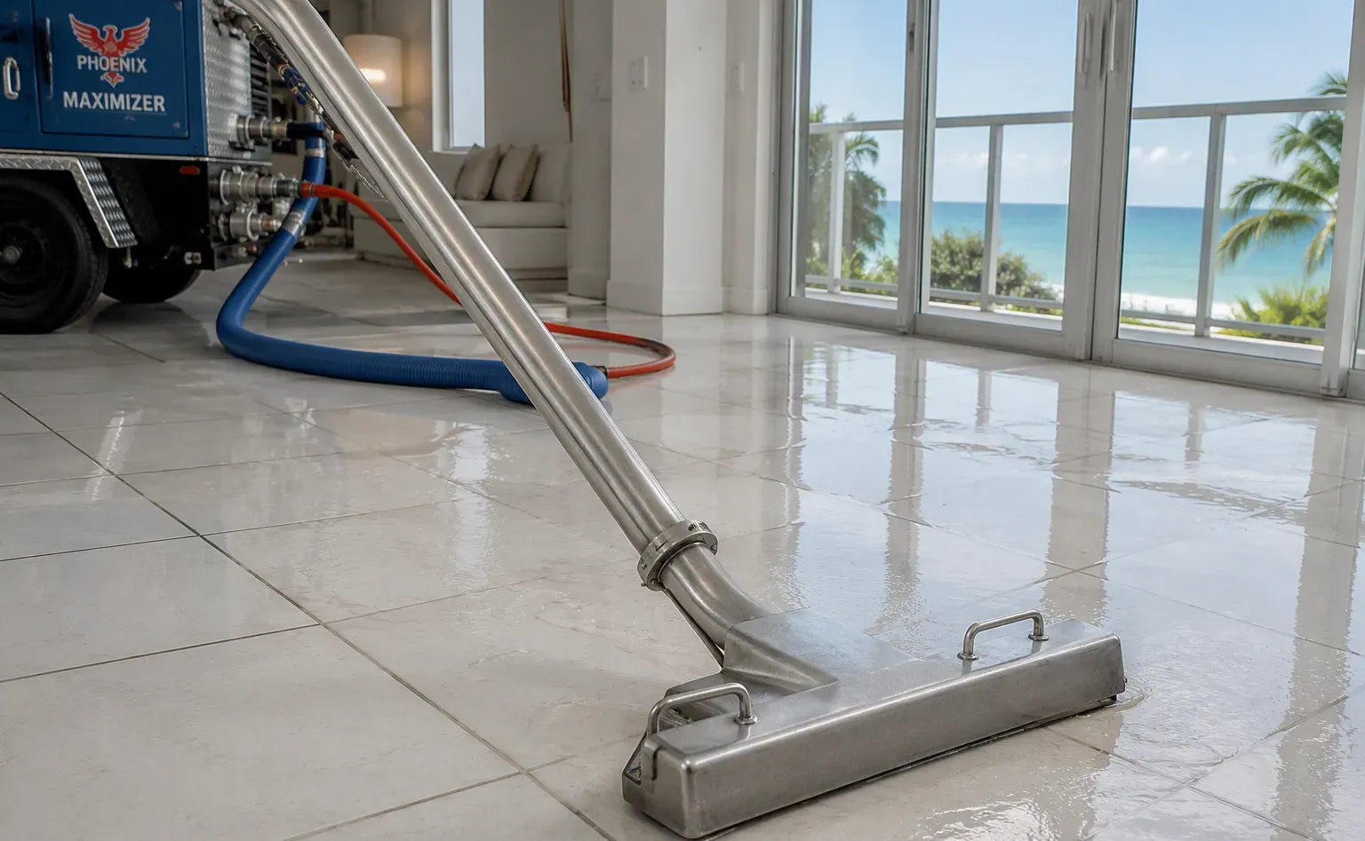Water extraction and standing water removal in a Daytona Beach home